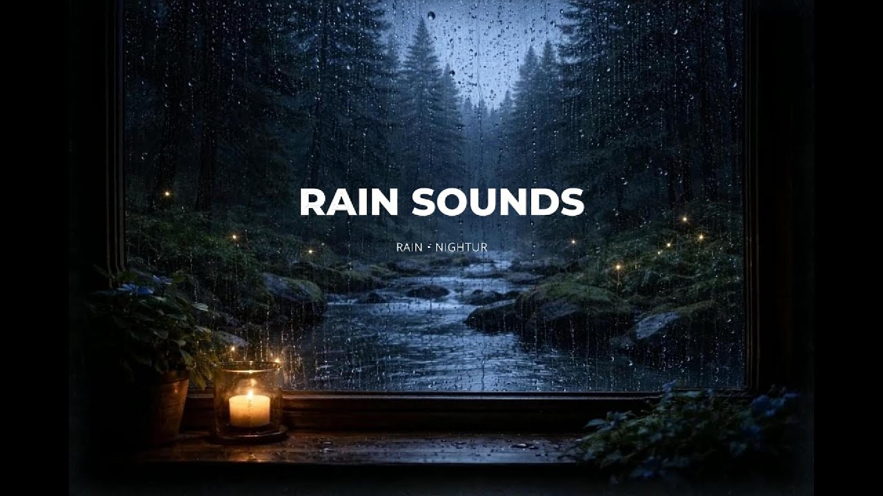 Rain Sounds in Night Forest | Deep Sleep, Anxiety Relief, Black Screen
