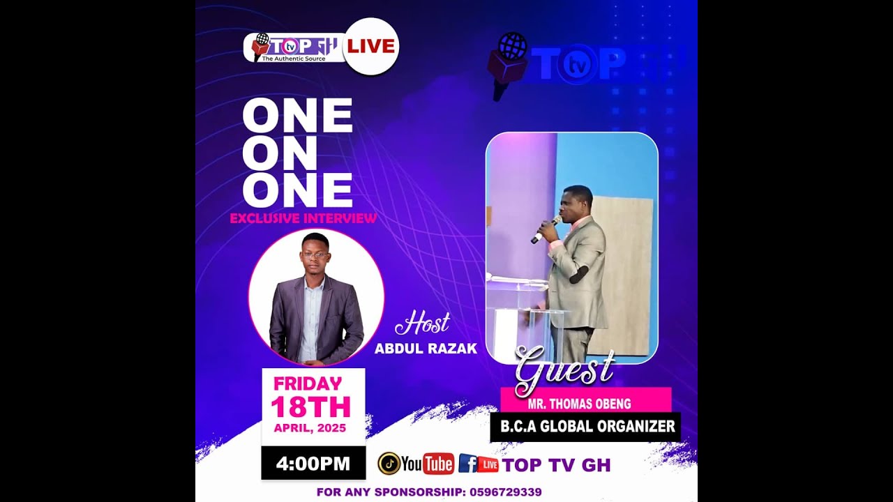 ONE ON ONE EXCLUSIVE INTERVIEW\\WITH MR. THOMAS OBENG\\B.C.A GLOBAL ORGANIZEN