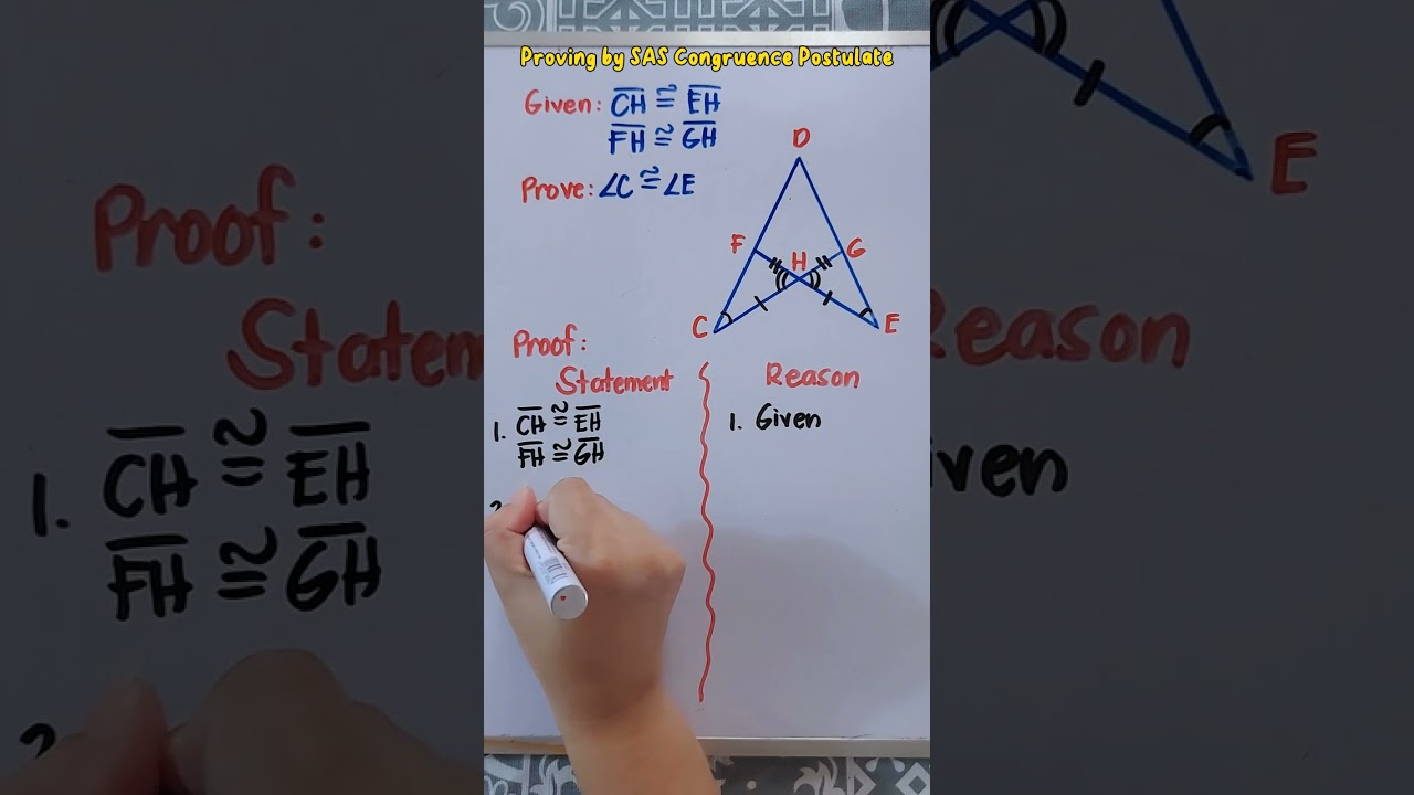 Proving Using SAS Congruence Postulate