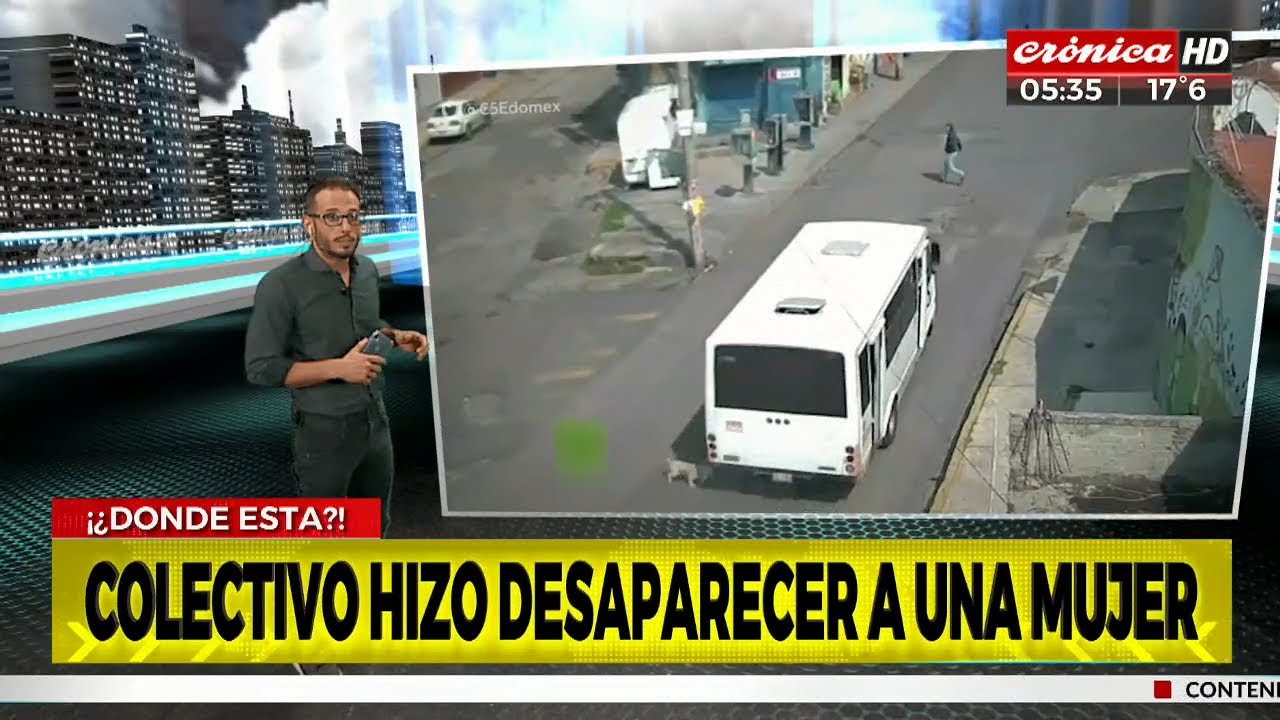 Colectivo chocó a una mujer... ¡y desapareció!