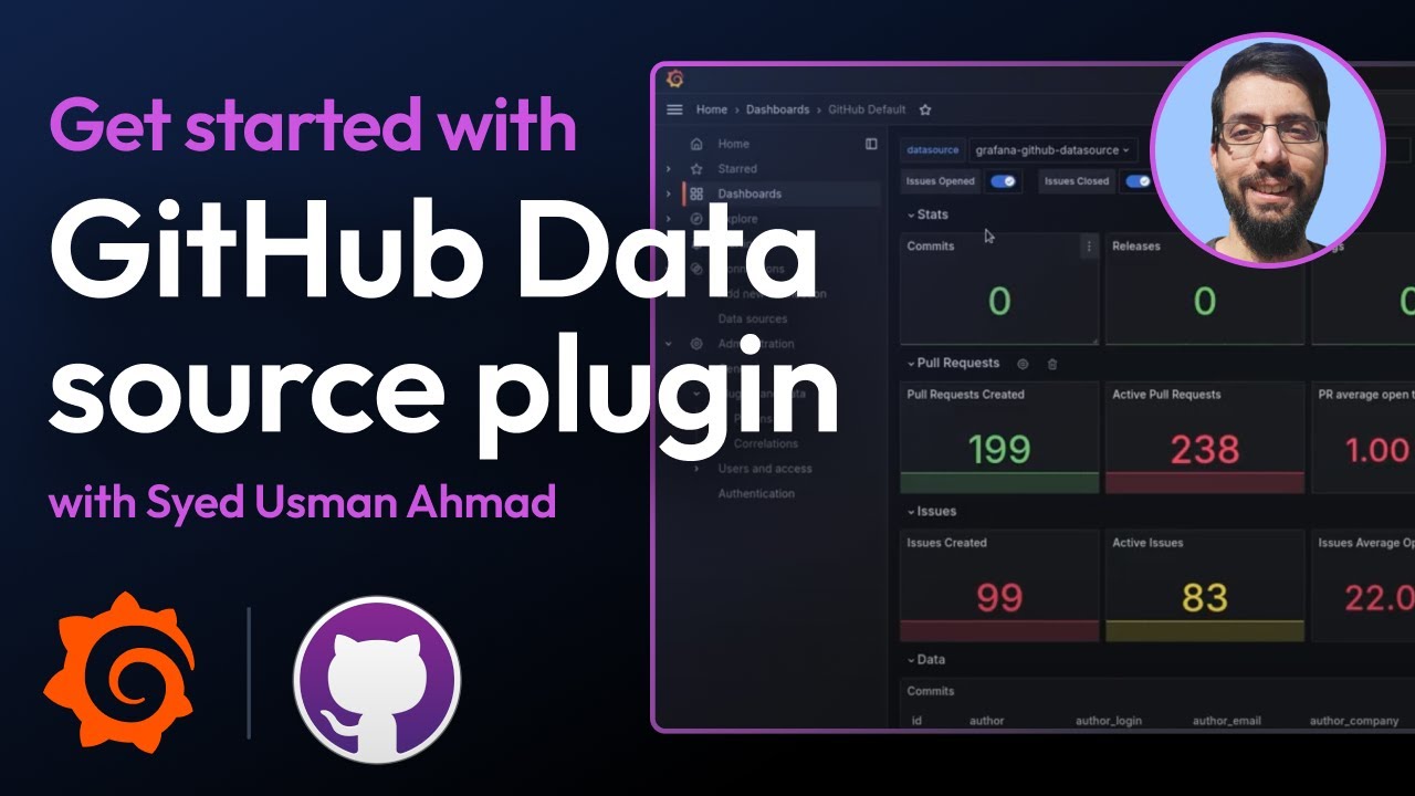 Getting started with GitHub Data source plugin - Visualize your repos | Grafana