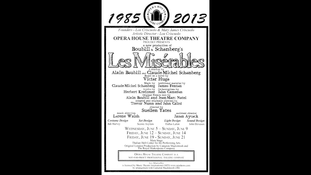 Les Miserables Thalian Hall 2013