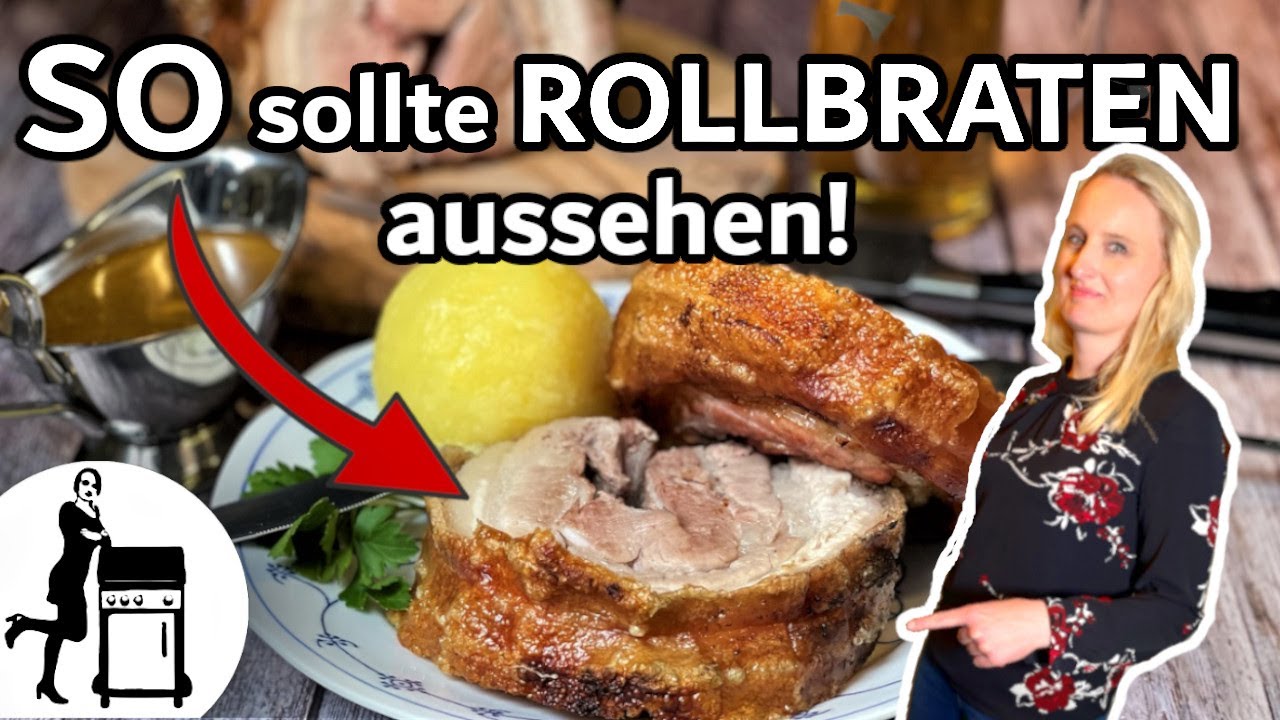 Rollbraten grillen | Rezept mit Kruste und Soße | Die Frau am Grill