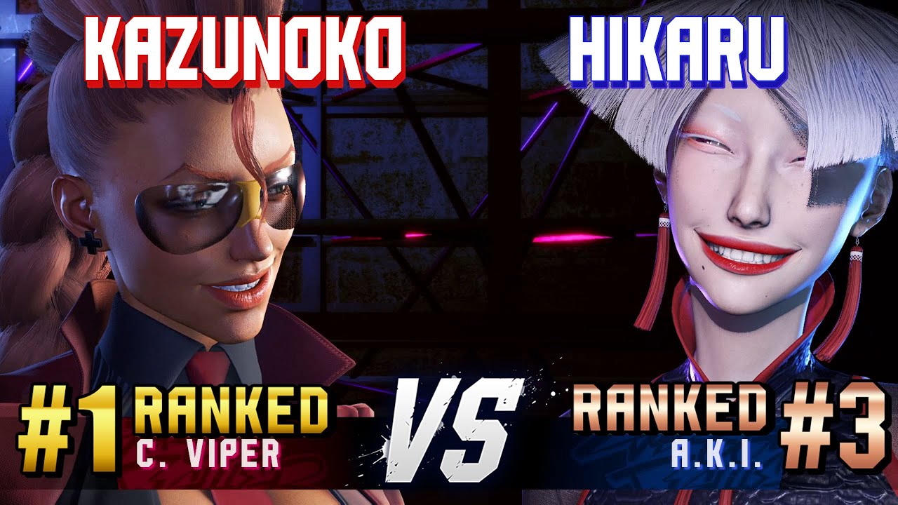 SF6 ▰ KAZUNOKO (#1 Ranked C.Viper) vs HIKARU (#3 Ranked A.K.I.) ▰ High Level Gameplay