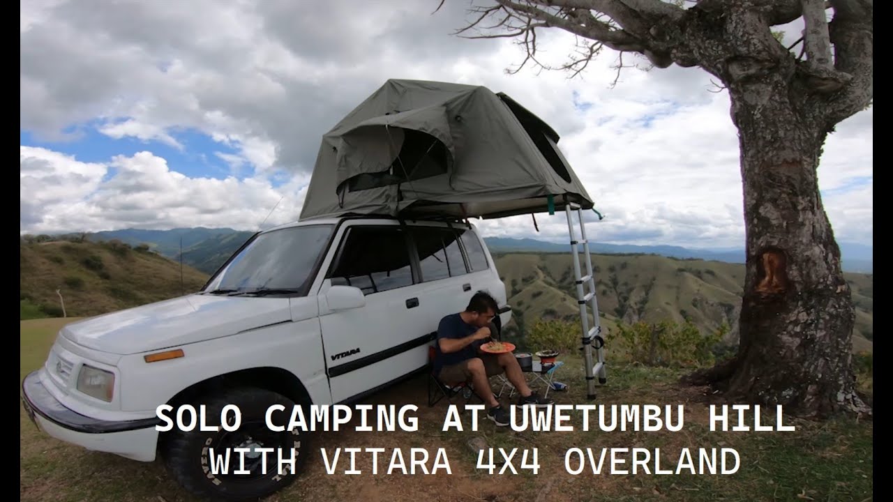 SOLO CAMPING AT UWETUMBU HILL CENTRAL SULAWESI - RELAXING ( SUZUKI VITARA 4X4 OVERLAND )