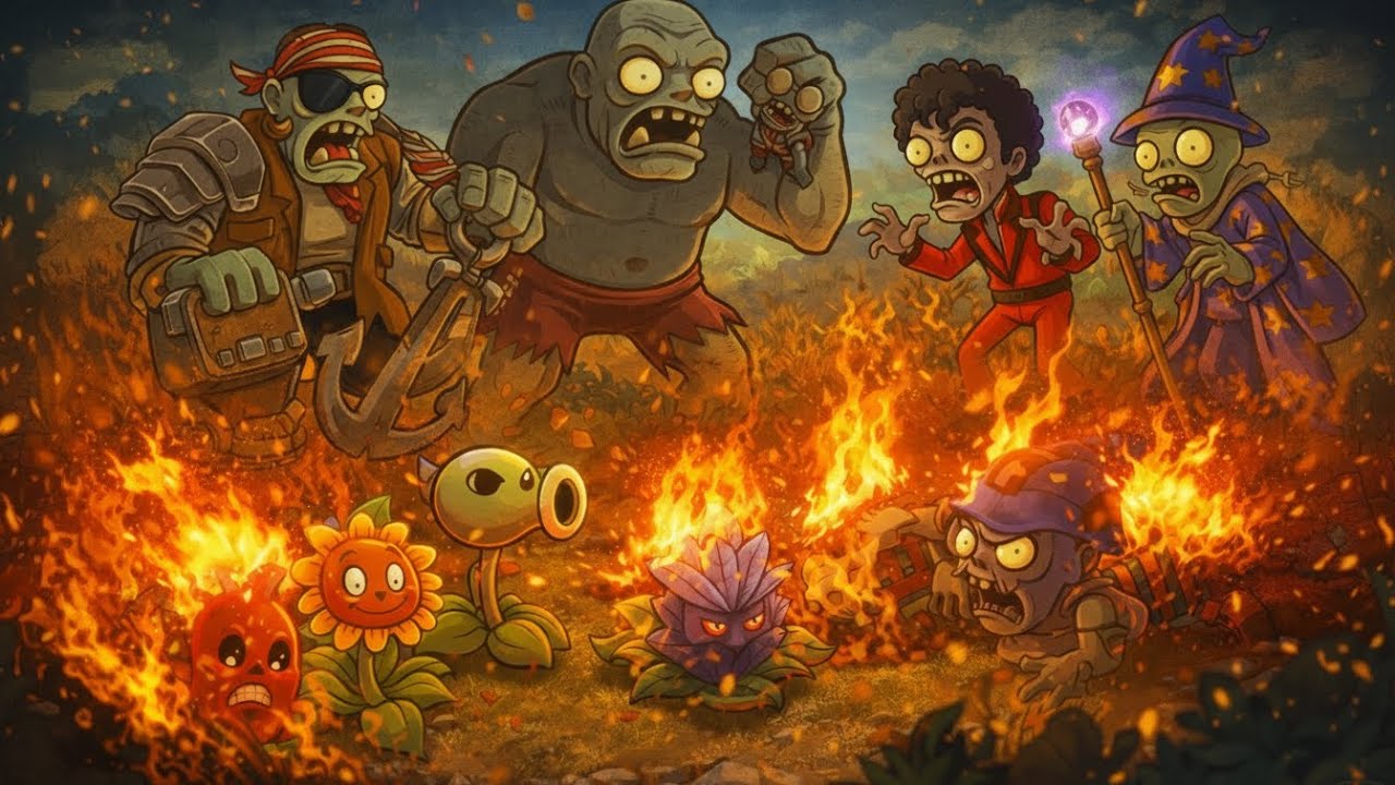 15:43 🌋 5 BOSS ZOMBIE XUẤT HIỆN CÙNG LÚC | Cả Hàng Cây BỐC HƠI 😱 PvZ RH Fusion