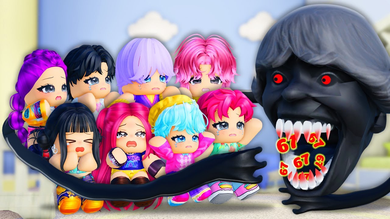 The 67 CURSES Our QUADRUPLETS in Roblox! (Kpop Demon Hunters)