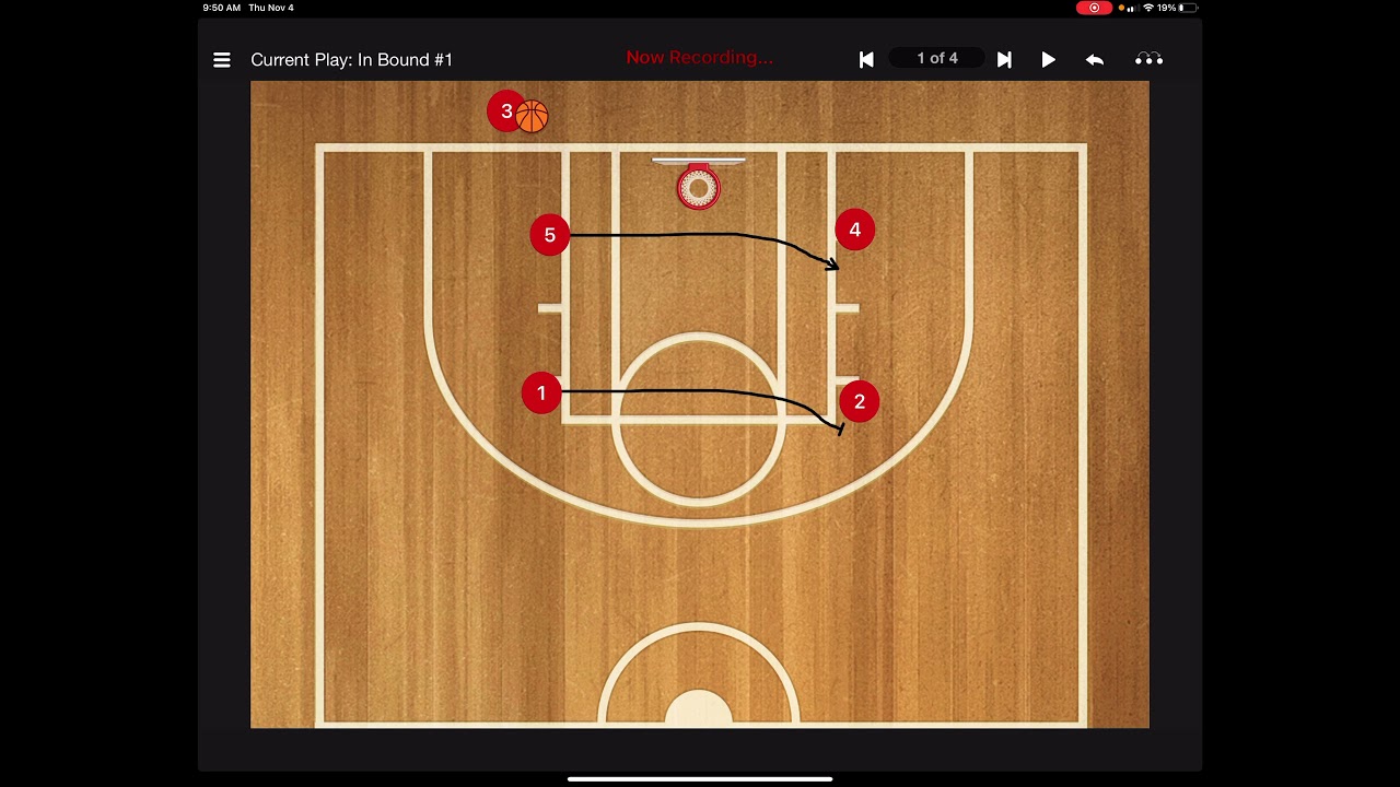 Inbound Play #1 (under the competitors basket)