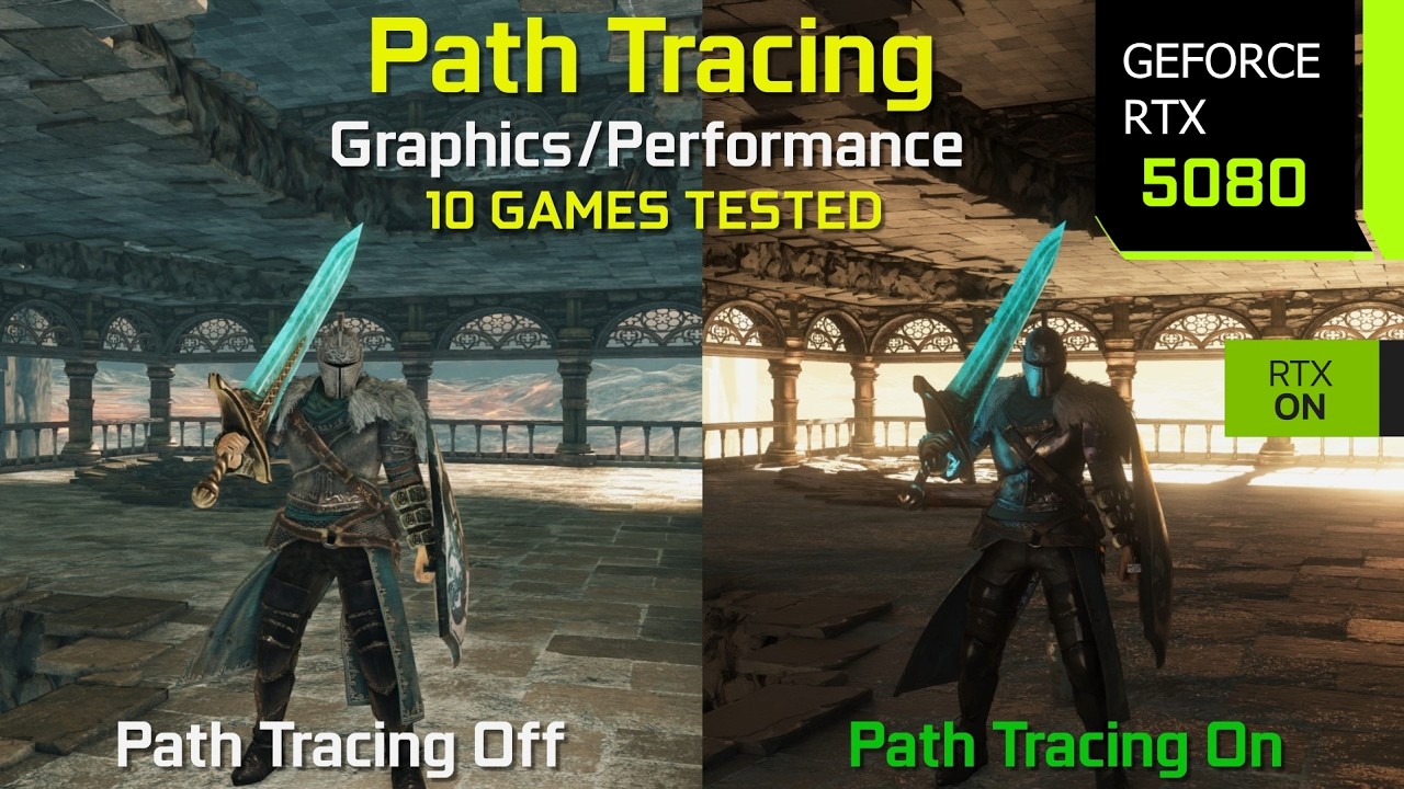 Path Tracing On vs Off in 10 Games - The Ultimate Graphics/Performance Comparison | RTX 5080