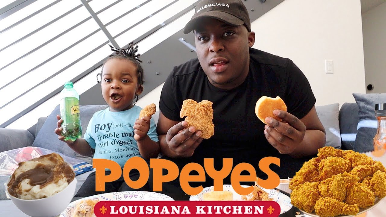 POPEYES CHICKEN MUKBANG | my 3 year old son said its time for me to get a girlfriend . . .