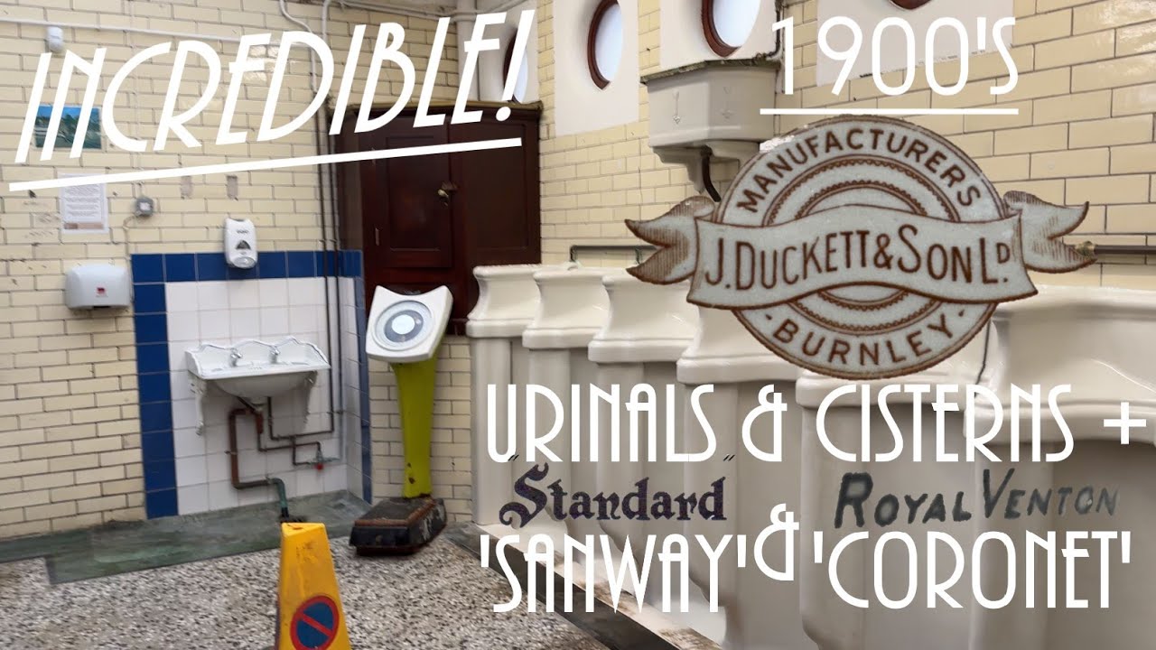 Incredible!: 1900's J Duckett Urinals & High Level Cisterns w/ Standard & Royal Venton Washdown Pans