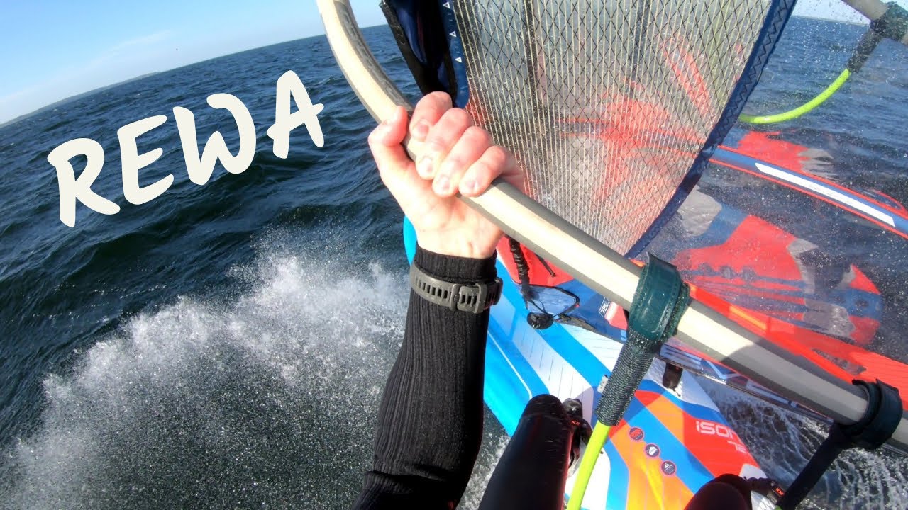 Windsurfing i pierwszy raz na slalomie. Rewa - Polska, marzec 2021. Gopro