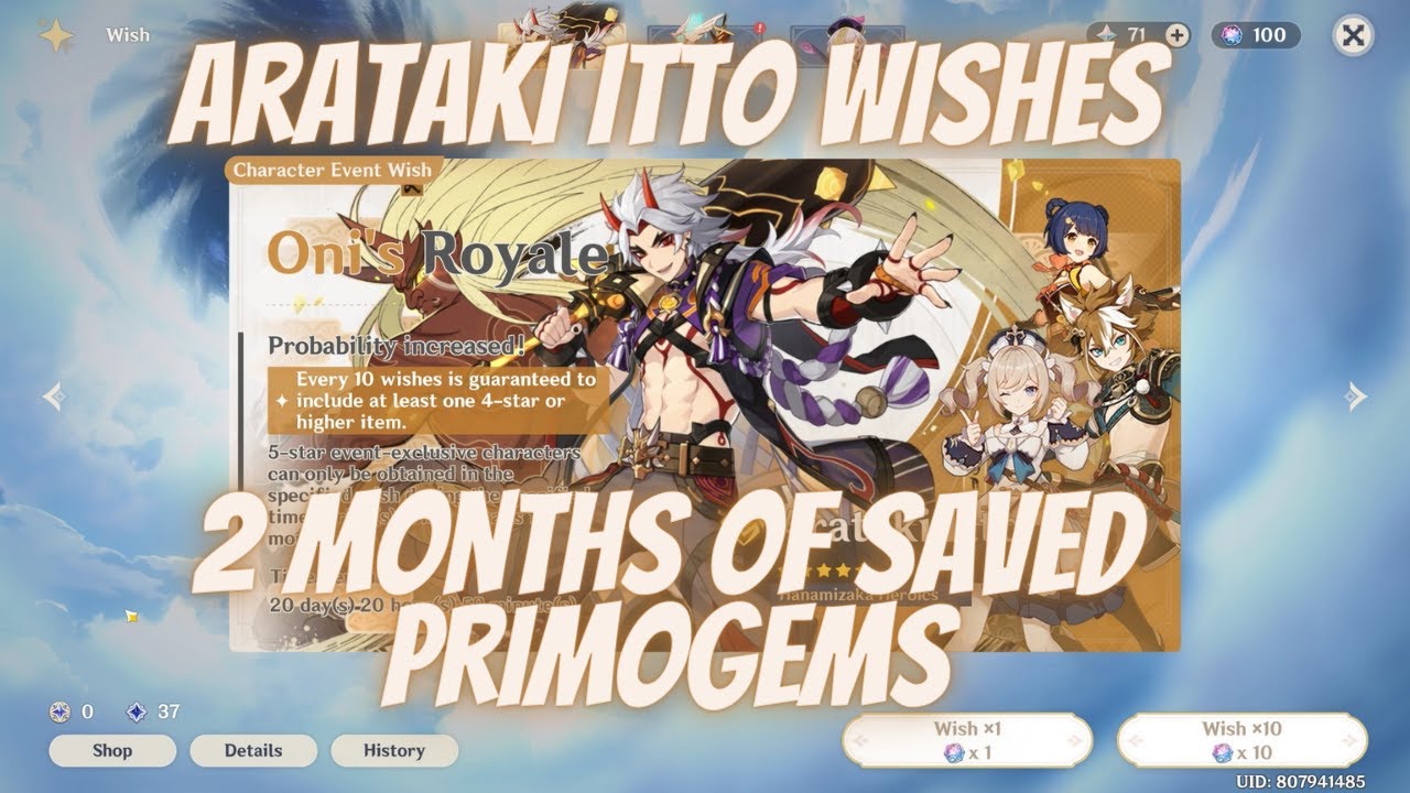 100 Wishes for Itto, Highest I ever saved in Genshin Impact