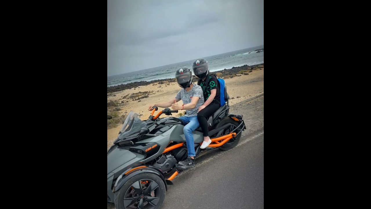 ⭐️ Lanzarote Can Am spyder and Slingshot TOUR. GoPro short. going to green lake. vw crash Quik