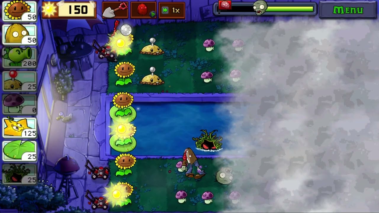 Plants vs Zombies - Android Gameplay | Adventure | Fog | Level 8