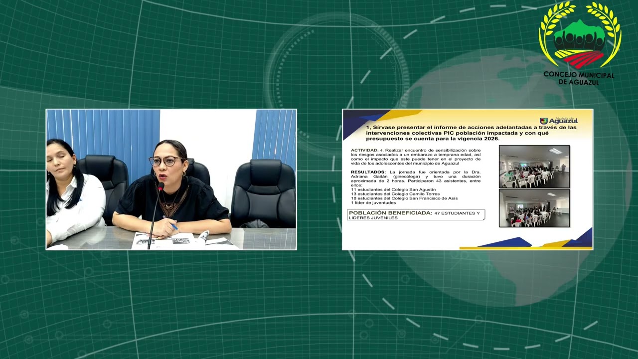 🏛️ CONCEJO MUNICIPAL REALIZÓ SESIÓN DE CONTROL POLÍTICO A LA SECRETARÍA DE SALUD Y GESTIÓN SOCIAL.