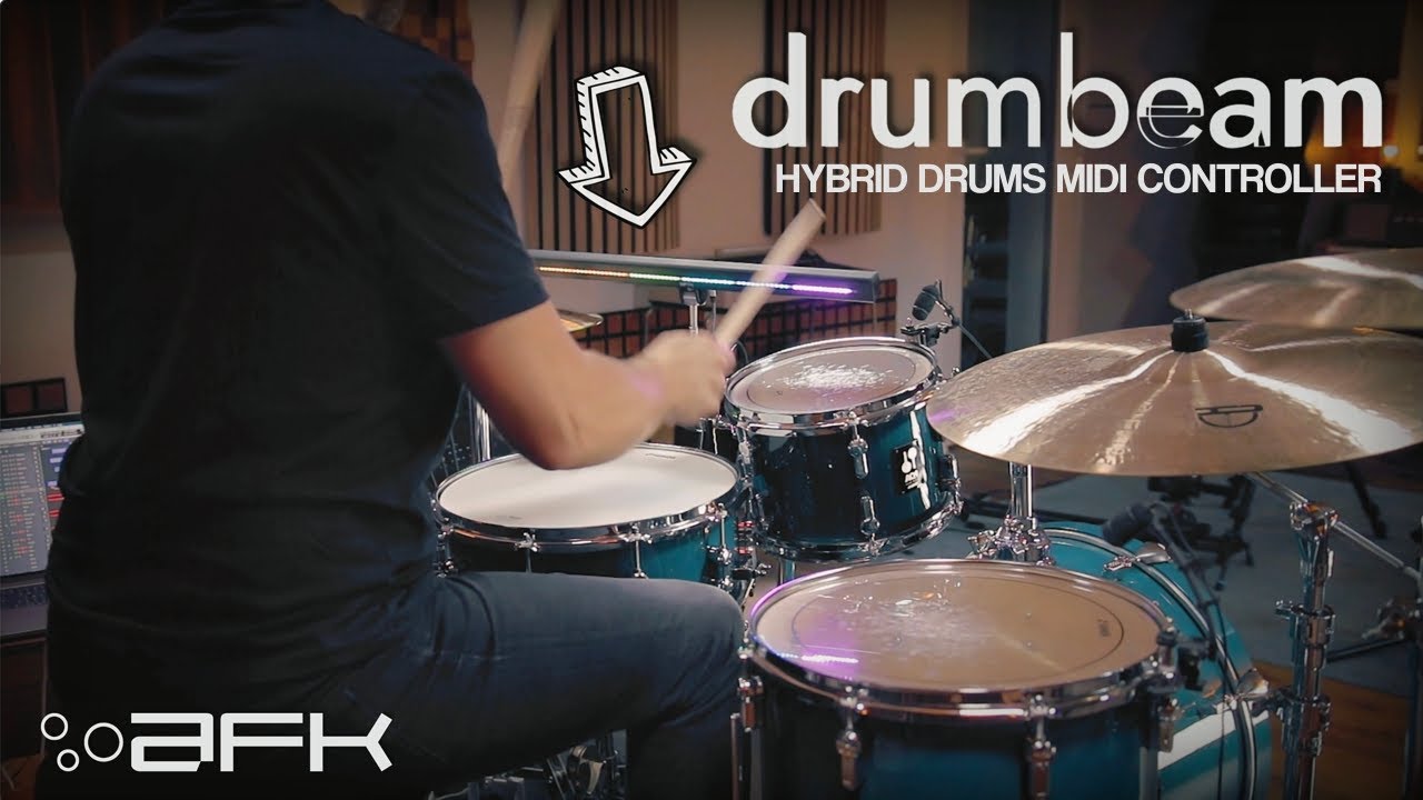 DRUMBEAM midi controller & Sonor AQ1 drums electronic fusion session