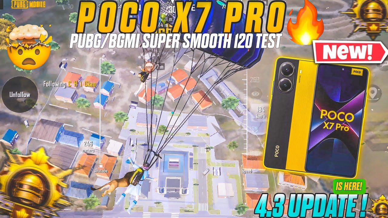 POCO X7 PRO🔱PUBG/BGMI SUPER SMOOTH 120 FPS TEST AFTER 4.3 NEW UPDATE GAMEPLAY🔥