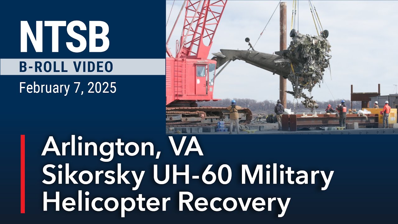 NTSB B-Roll - Sikorsky UH-60L Military Helicopter Recovery