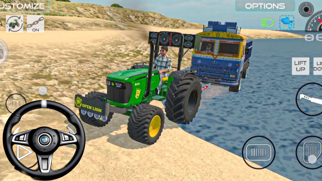 Driving dumper and💥 tracter rescue dumper tractor Indian vehicle 3d game 💥