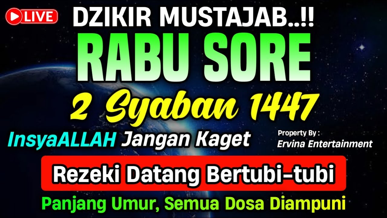 DZIKIR SORE HARI RABU MUSTAJAB..!! Doa Pembuka Pintu Rezeki dari Segala Penjuru | DZIKIR SORE