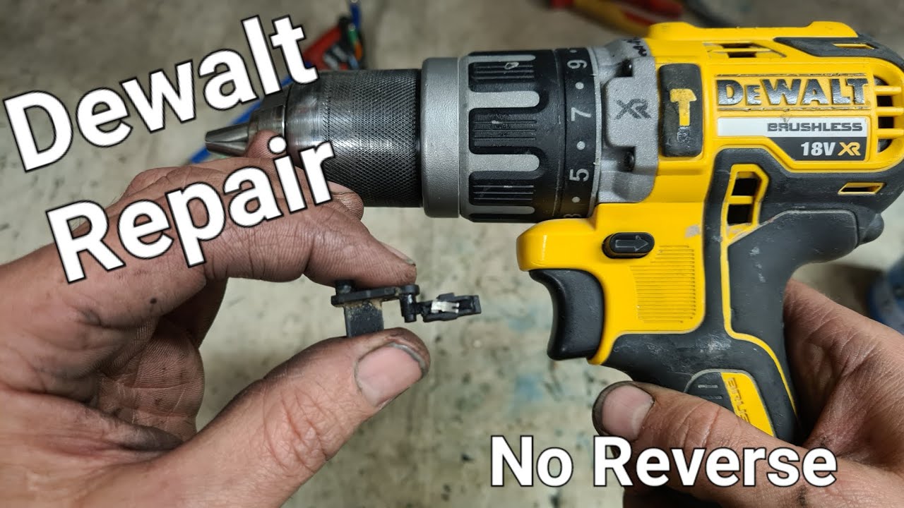 Как отремонтировать дрель Dewalt DCD796, которая не включает реверс, ремонт переключателя.