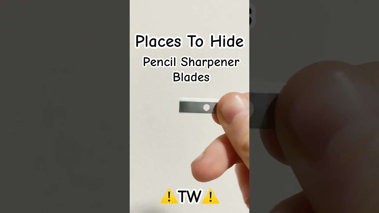 Places To Hide Pencil Sharpener Blades { 