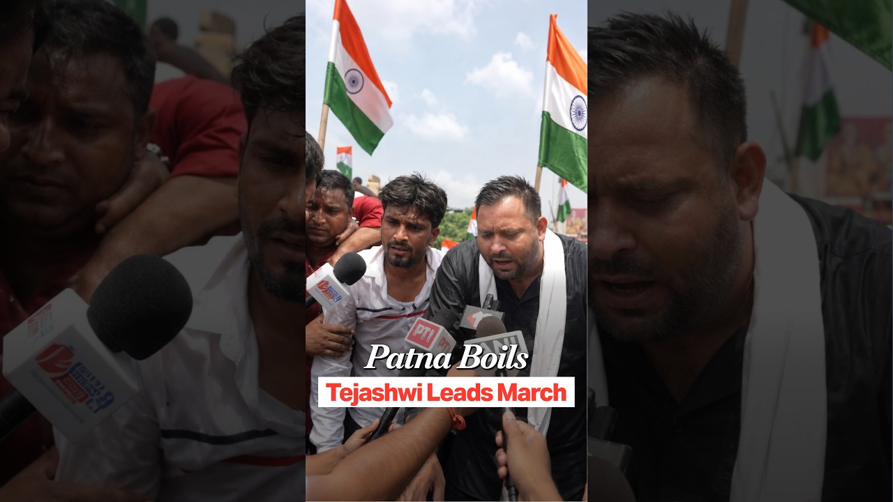 Chaos Erupts as RJD leader Tejashwi Yadav Leads Protest Over Paper Leaks & Jobs in Patna