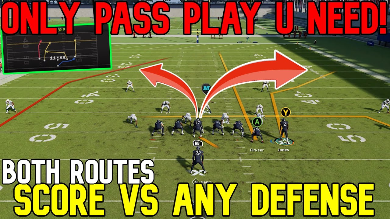 🚨GLITCHIEST PASS PLAY IN MADDEN NFL 22!🚨 2 Routes That Score VS Any Defense! Offense Tips & Tricks