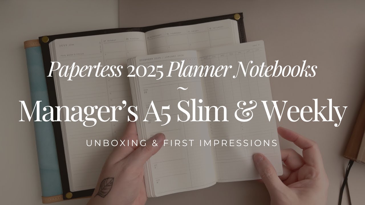 Unboxing 2025 Papertess Manager's A5 Slim Notebook and Weekly Notebook - First Impressions