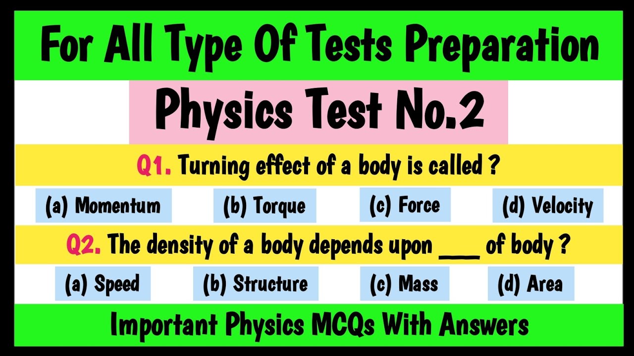 Pak Army , Pak Navy , PAF , ASF , Police Test Preparation | Physics Test 2