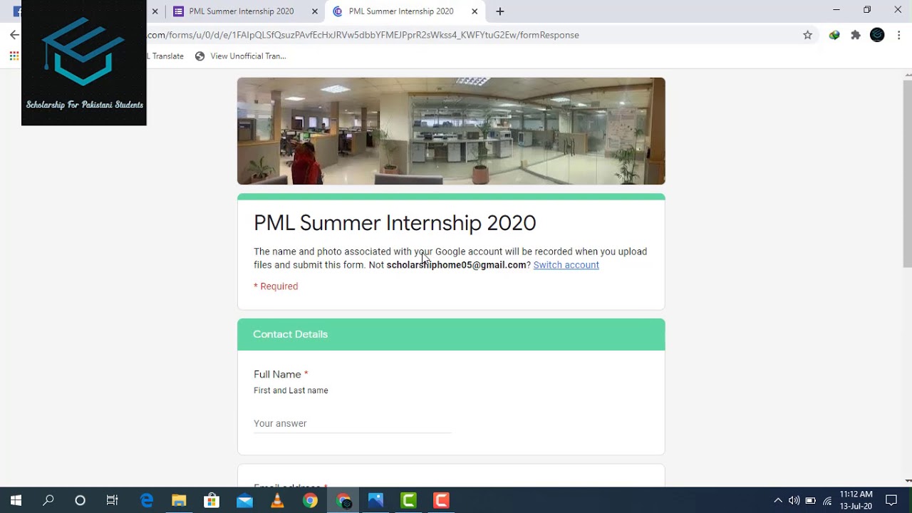 How to Apply PML Summer Internship 2020