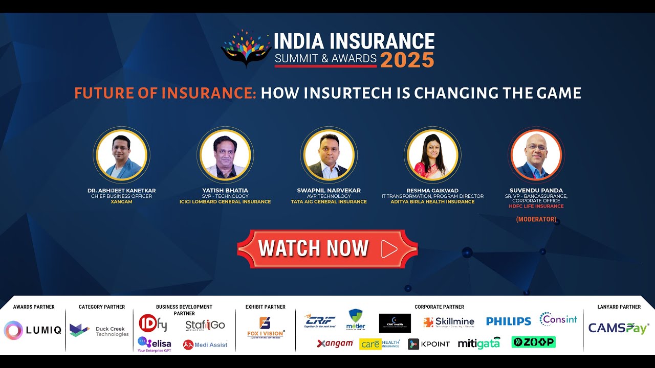 Hear on 𝐅𝐮𝐭𝐮𝐫𝐞 𝐨𝐟 𝐢𝐧𝐬𝐮𝐫𝐚𝐧𝐜𝐞: 𝐇𝐨𝐰 𝐈𝐧𝐬𝐮𝐫𝐭𝐞𝐜𝐡 𝐢𝐬 𝐜𝐡𝐚𝐧𝐠𝐢𝐧𝐠 𝐭𝐡𝐞 𝐠𝐚𝐦𝐞 at 𝐈𝐧𝐝𝐢𝐚 𝐈𝐧𝐬𝐮𝐫𝐚𝐧𝐜𝐞 𝐒𝐮𝐦𝐦𝐢𝐭 & 𝐀𝐰𝐚𝐫𝐝𝐬.