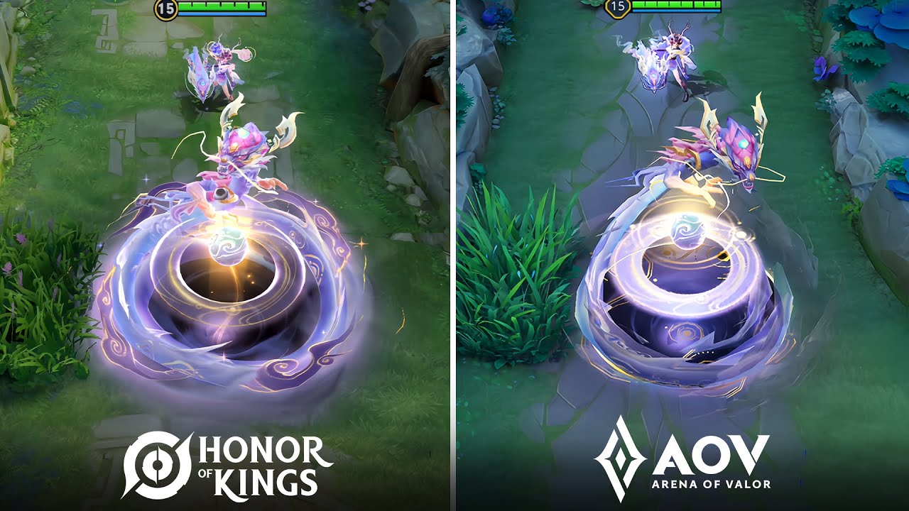 AOV x HOK : Skin Effects Comparison ( Sun Shangxiang, Violet )