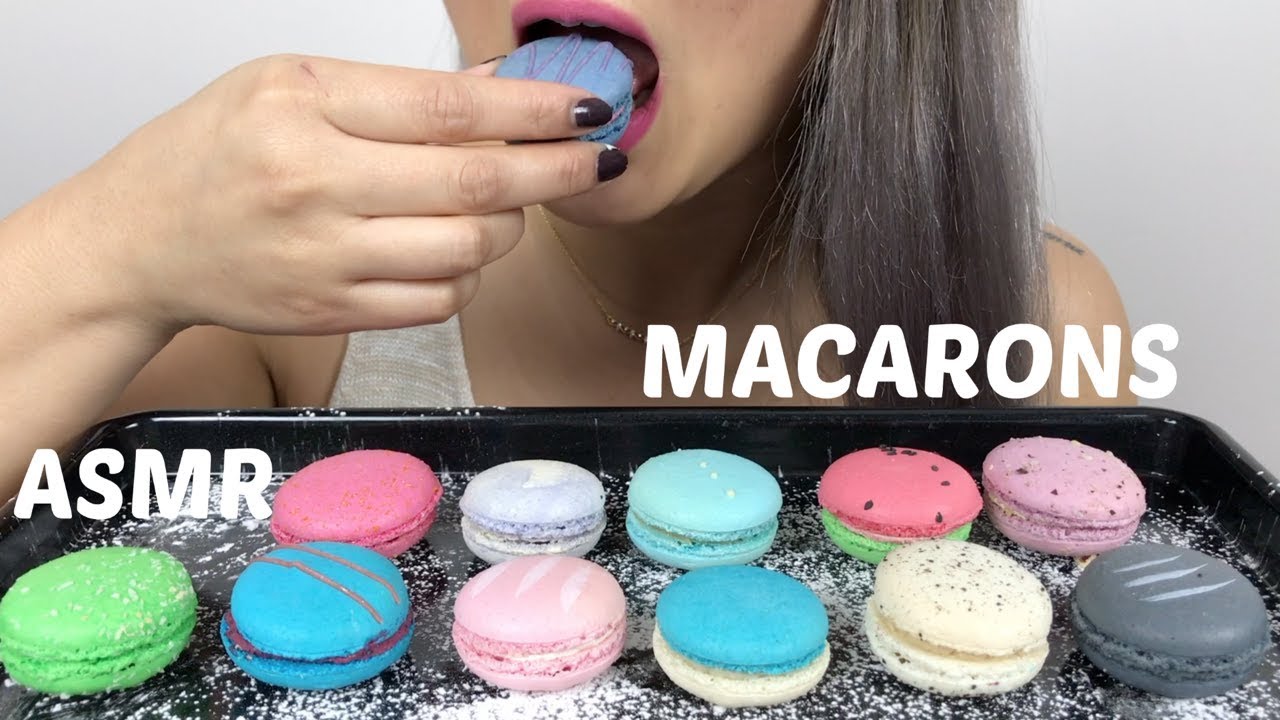 MACARONS | ASMR Eating Sounds | N.E Lets Eat