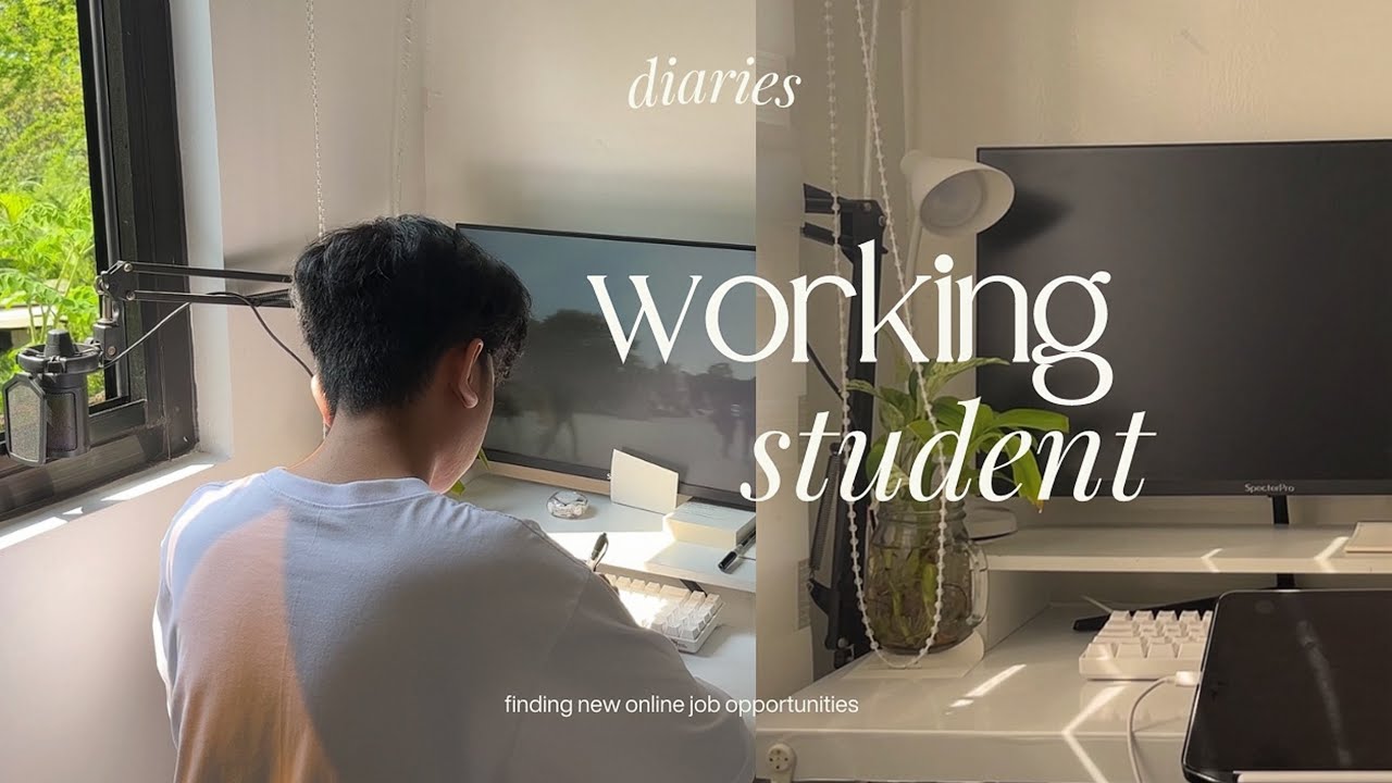 Days in my life as a WORKING STUDENT  | finding another online work,  & going to bookstores