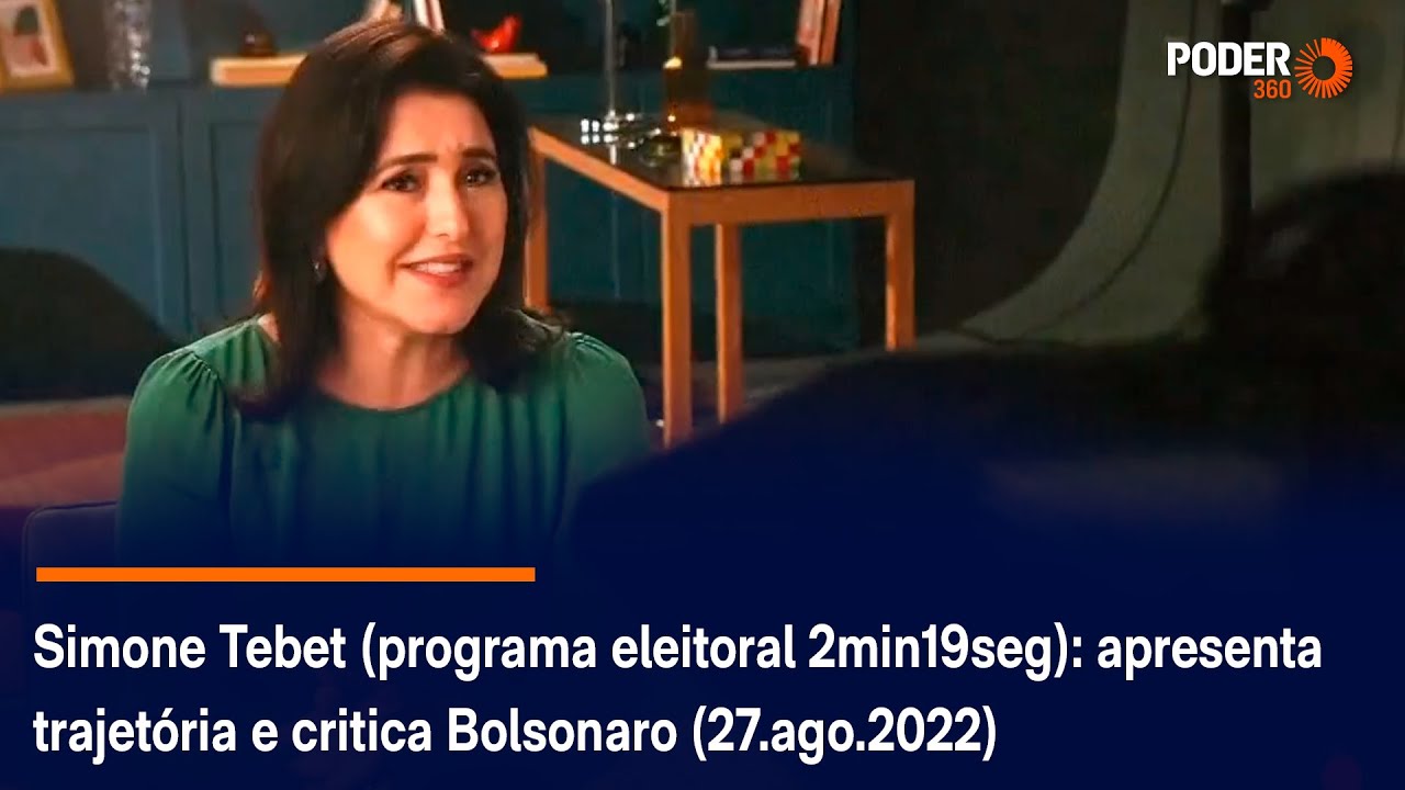 Simone Tebet (programa eleitoral 2min19seg): apresenta trajetória e critica Bolsonaro (27.ago.2022)