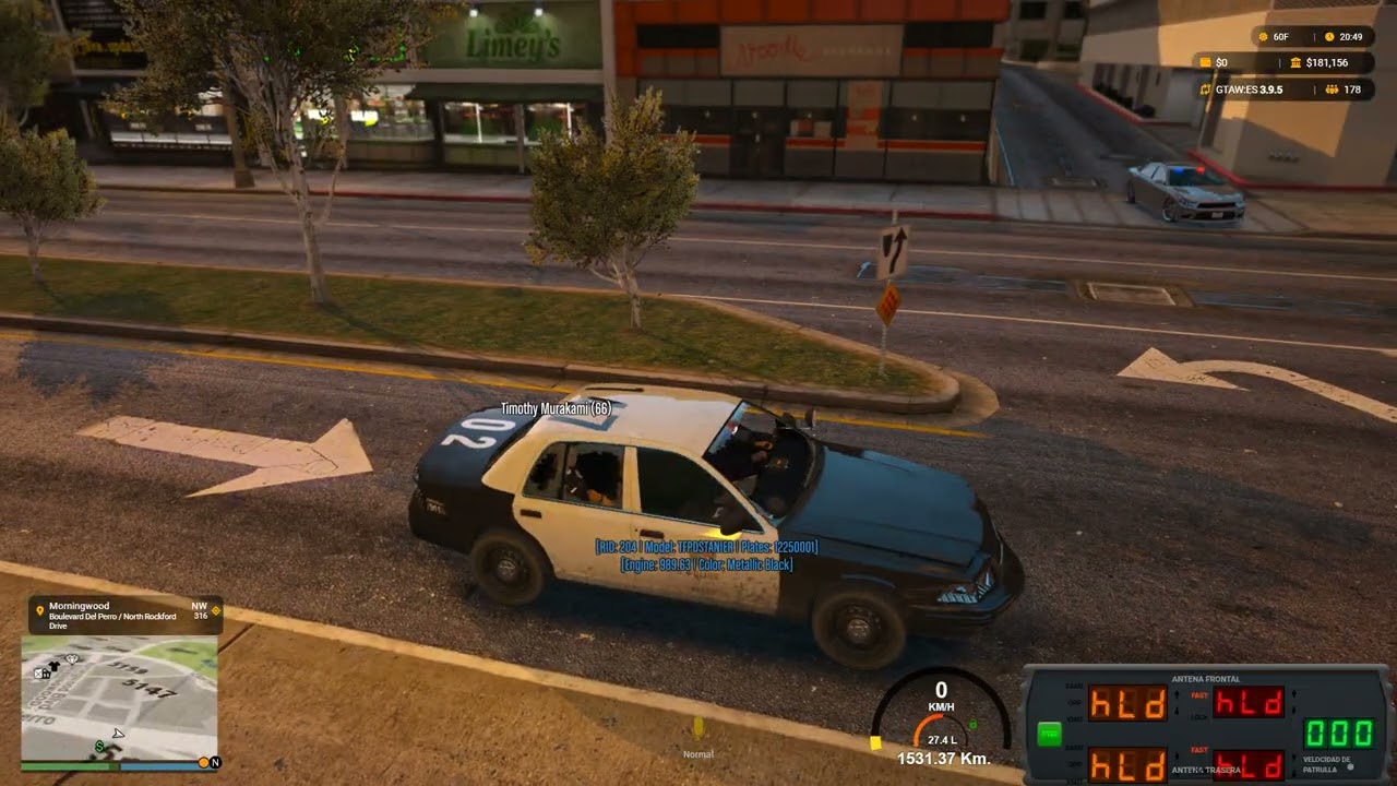Primera persecución en GTAW como PO-I