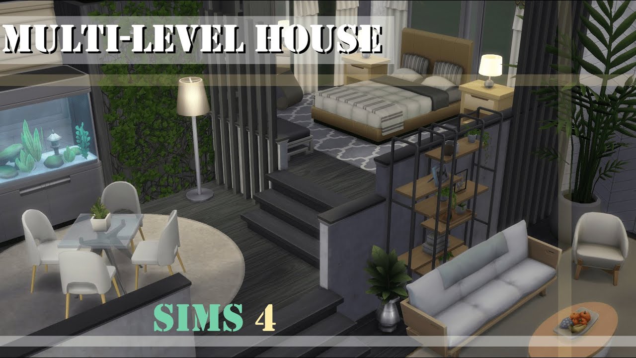 МНОГОУРОВНЕВЫЙ ДОМ | NO CC | Multi-level house | Строительство [The Sims 4]