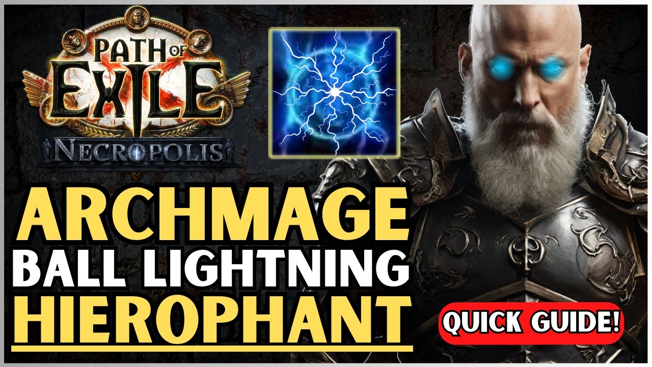 Archmage Ball Lightning Hierophant Path of Exile | Low Budget | Build Guide | Necropolis | 3.24