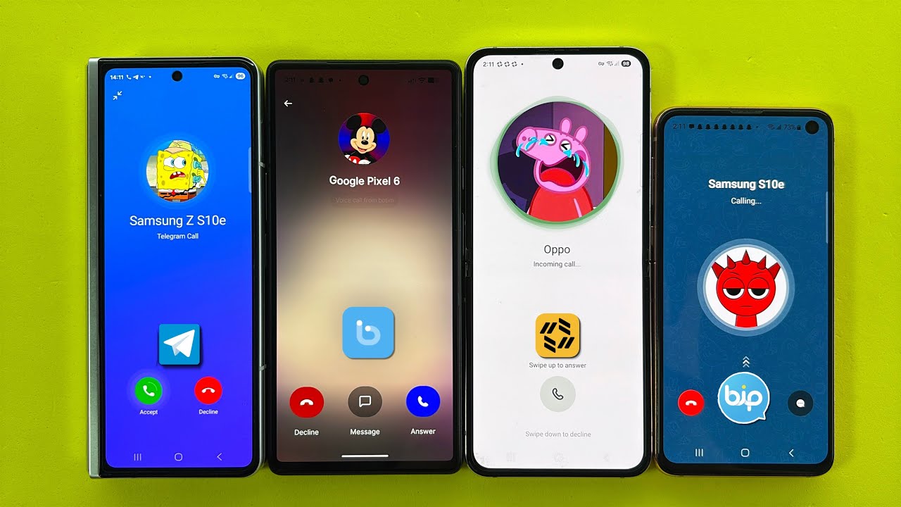 Social Media Telegram+BIP+Botim+Tawasal Incoming Outgoing Call Google Pixel, Samsung Z Fold, Z Flip