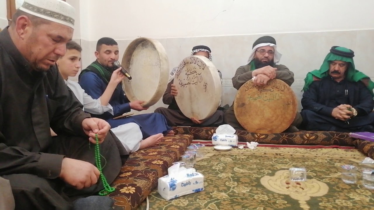 المداح السيد سعيد الصميدعي شيخ المداحين في حديثة في ناحيه بروانه