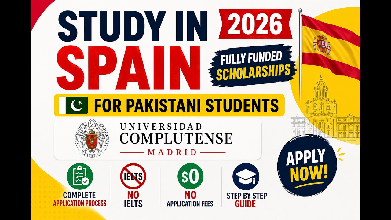 Free Study in Spain 2026 | Fully Funded Scholarships for Pakistani Students | University of Madrid