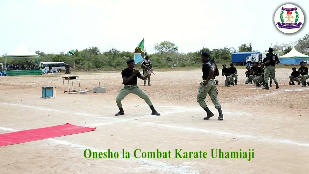 #ANGALIA ONESHO LA COMBAT KARATE KWA ASKARI WAPYA WA UHAMIAJI KOZI NAMBA 03 MWAKA 2024 CHUONI KUBAGA