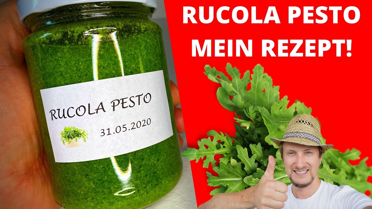 Rucola Pesto selber machen Rezept 🌞 Frisch vom Balkon Garten!