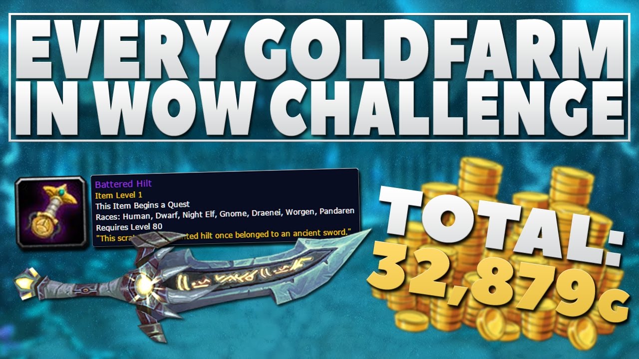 Legion: Every Gold Farm In WoW Challenge! #3 - Battered Hilt Farm 32k PROFIT! (World of Warcraft)