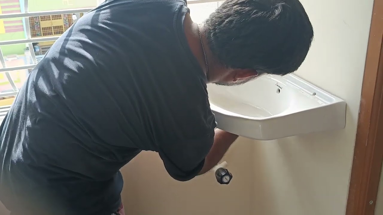 Washbasin installation