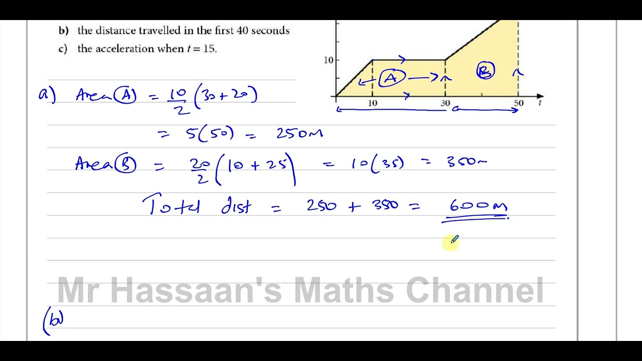 IGCSE (Textbook- Rayner), Ch 7, Graphs, Ex14, Q3, p264 , Speed Time Graphs