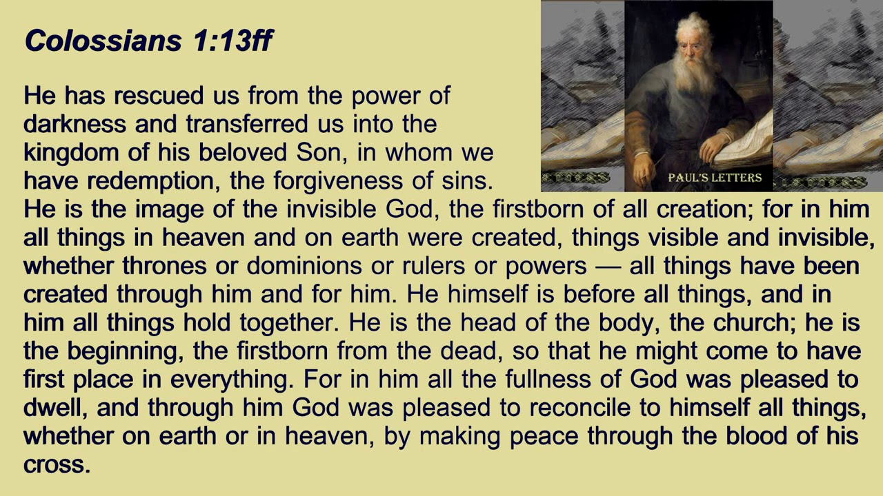 62. Colossians 1:13ff