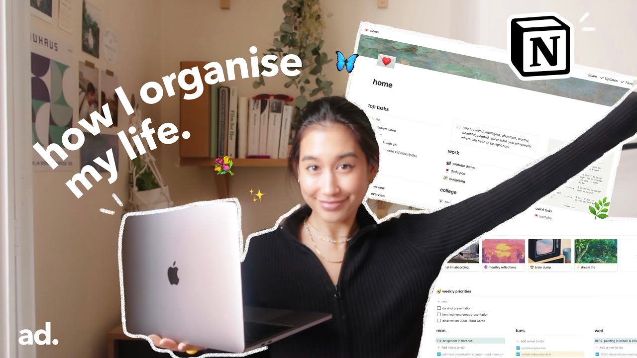how I organise my life | notion tour !! simple & aesthetic (free template) 💫